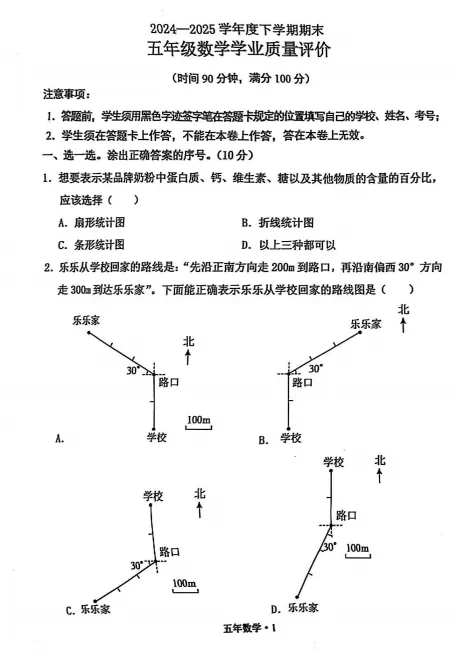 2024-2025沈阳五年级下学期期末试卷汇总-第1张图片-四季读书网