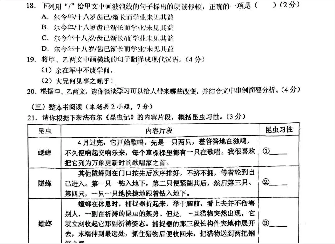2025年广西省中考历年全科真题试卷及答案解析PDF电子版可下载-第12张图片-四季读书网