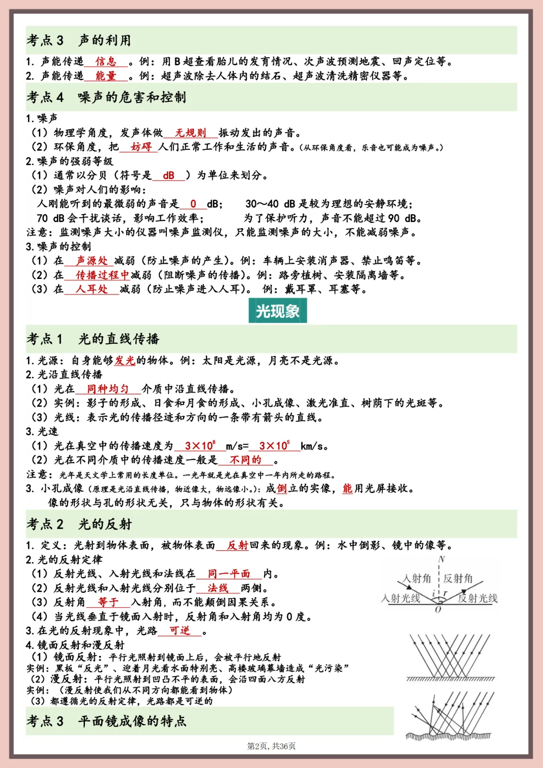 中考物理知识点归纳总结,太全面了!-第3张图片-四季读书网