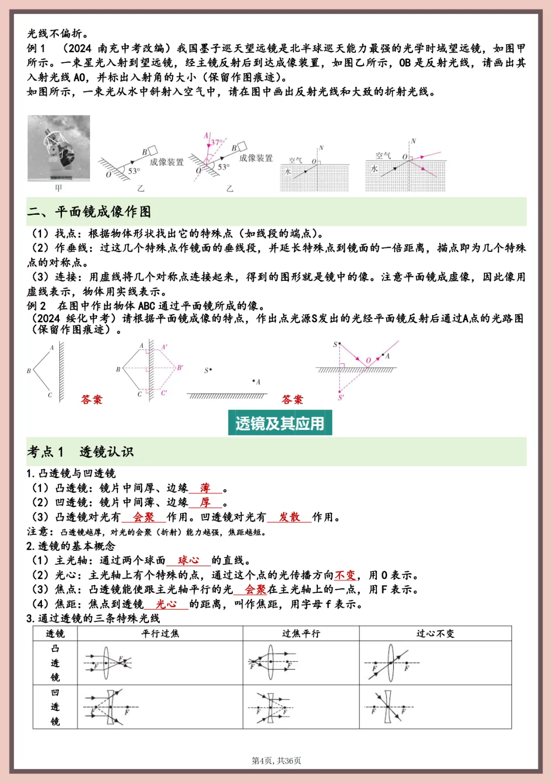 中考物理知识点归纳总结,太全面了!-第5张图片-四季读书网