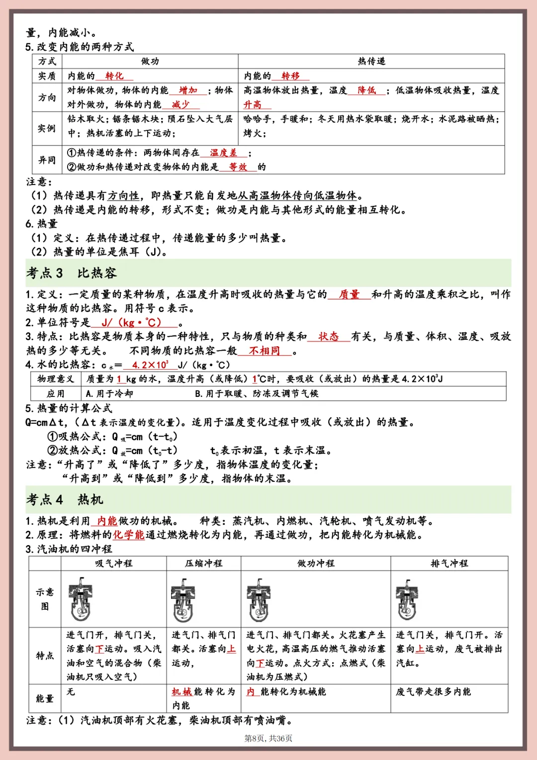 中考物理知识点归纳总结,太全面了!-第9张图片-四季读书网