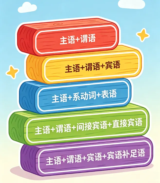 中考英语语法封神笔记|简单句5大句型 + there be 零基础逆袭版,纯干货、无废话、超好懂的语法整理-第2张图片-四季读书网