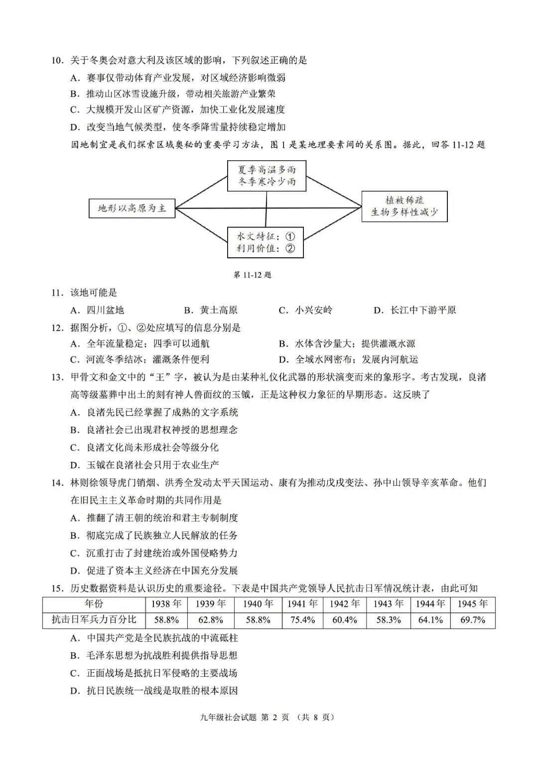 2026年6月浙江省初中名校发展共同体中考三模(全科试题+答案)-第44张图片-四季读书网