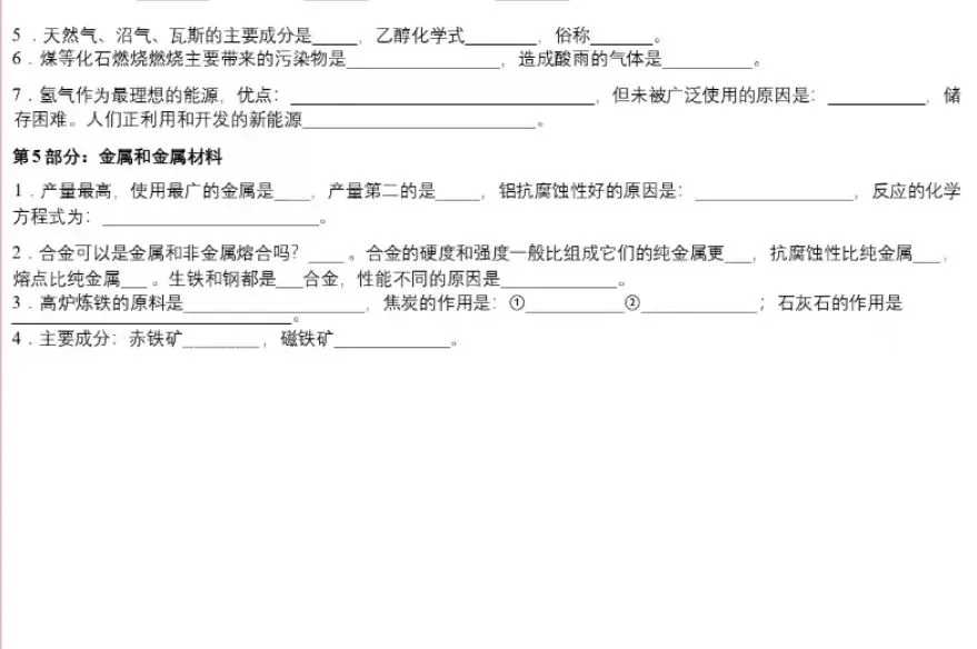 中考化学冲刺—核心必背考点汇总,助力高效提分-第13张图片-四季读书网