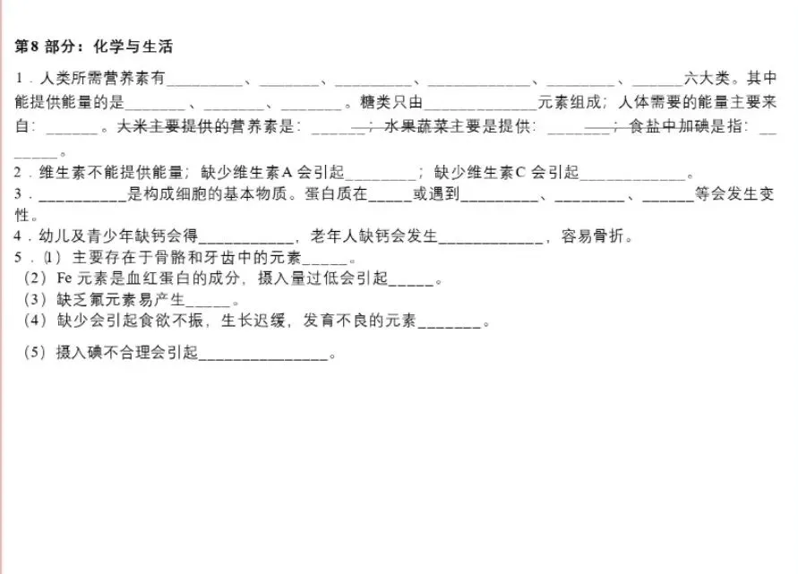 中考化学冲刺—核心必背考点汇总,助力高效提分-第23张图片-四季读书网