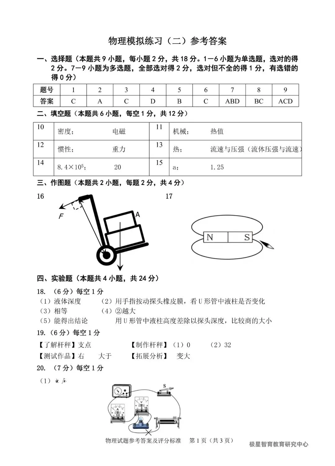 2026辽宁中考铁岭市二模试卷含答案(物理)-第9张图片-四季读书网