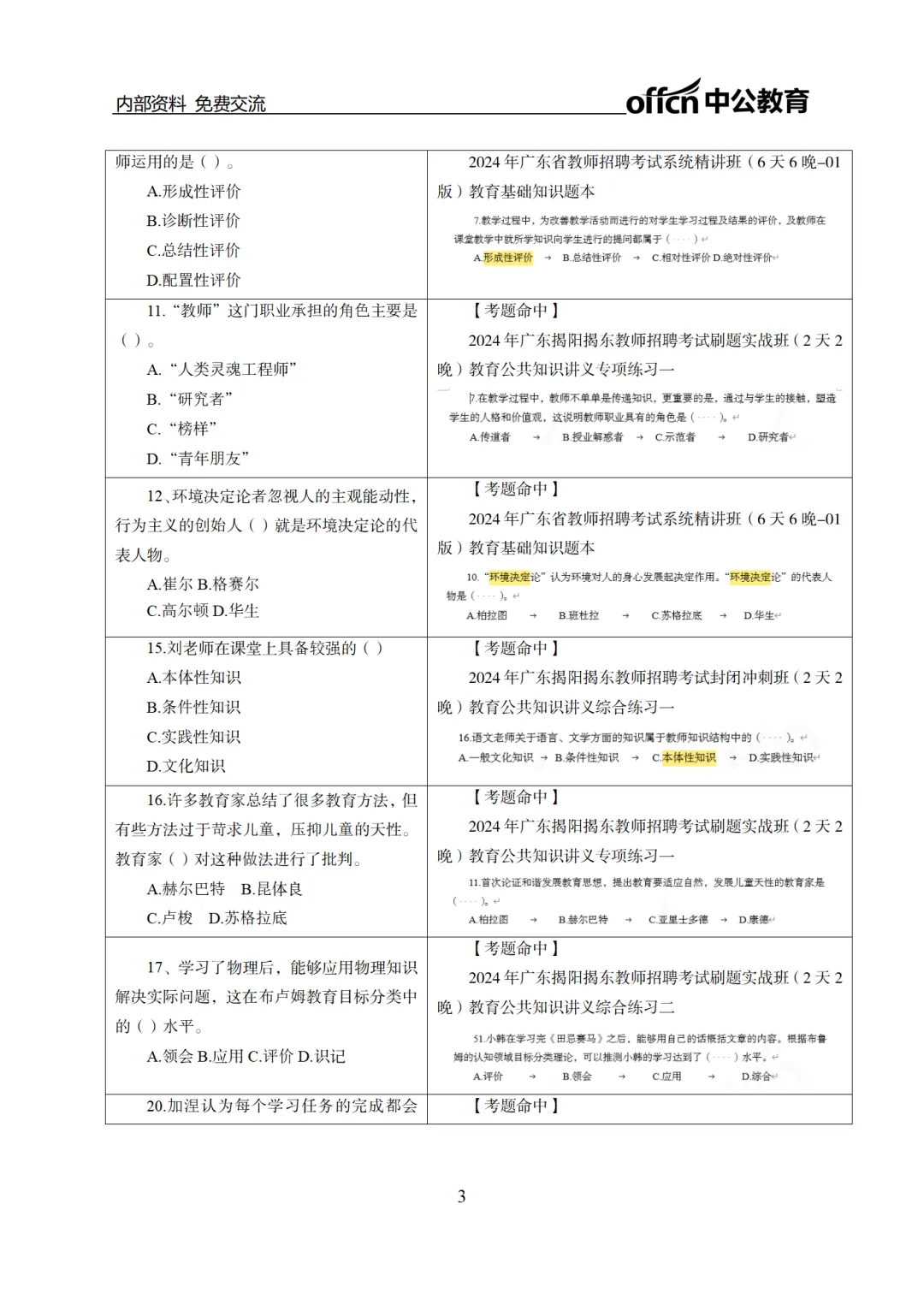 惠来教师笔试卷,中公原题命中75分!-第5张图片-四季读书网