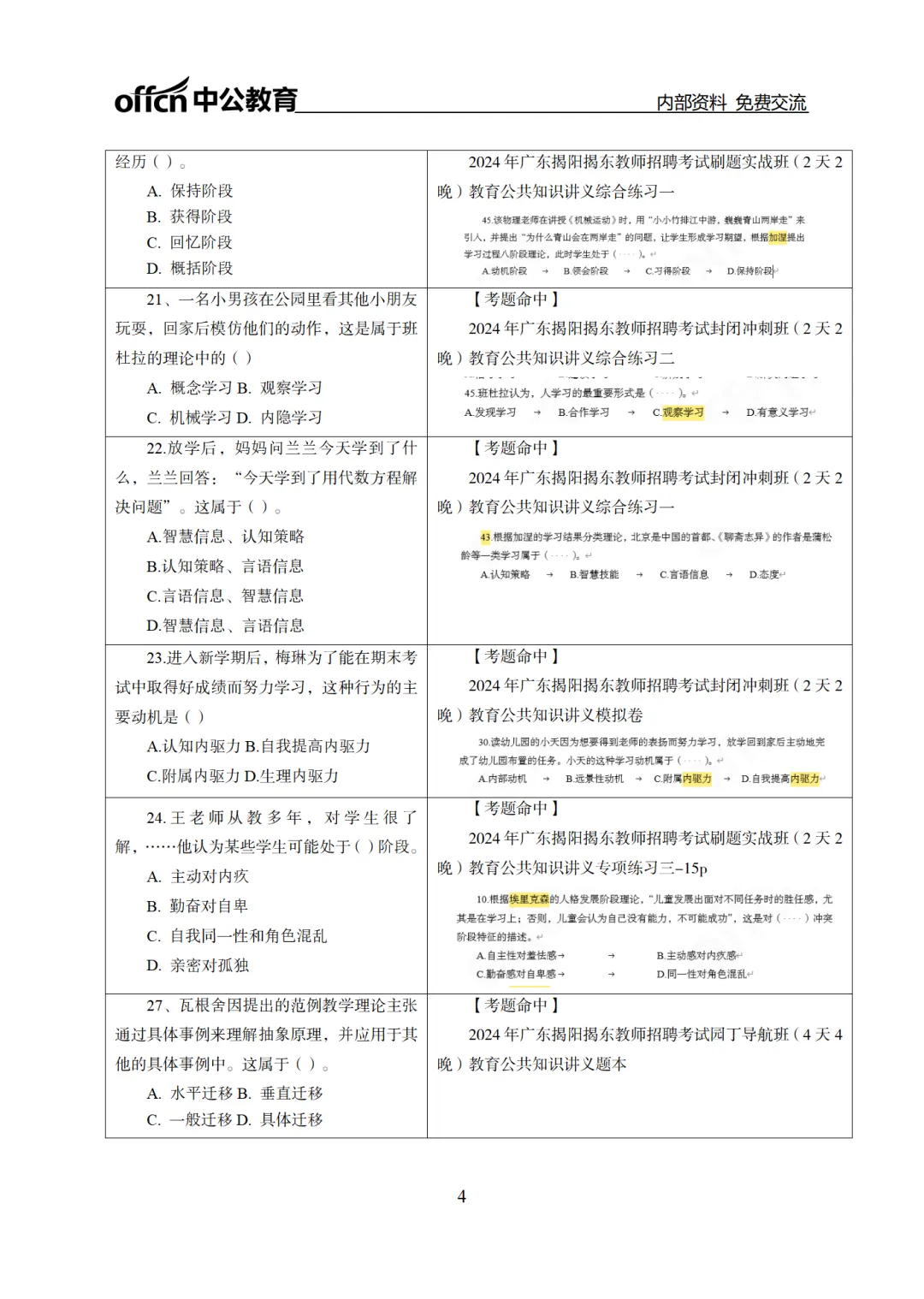 惠来教师笔试卷,中公原题命中75分!-第6张图片-四季读书网