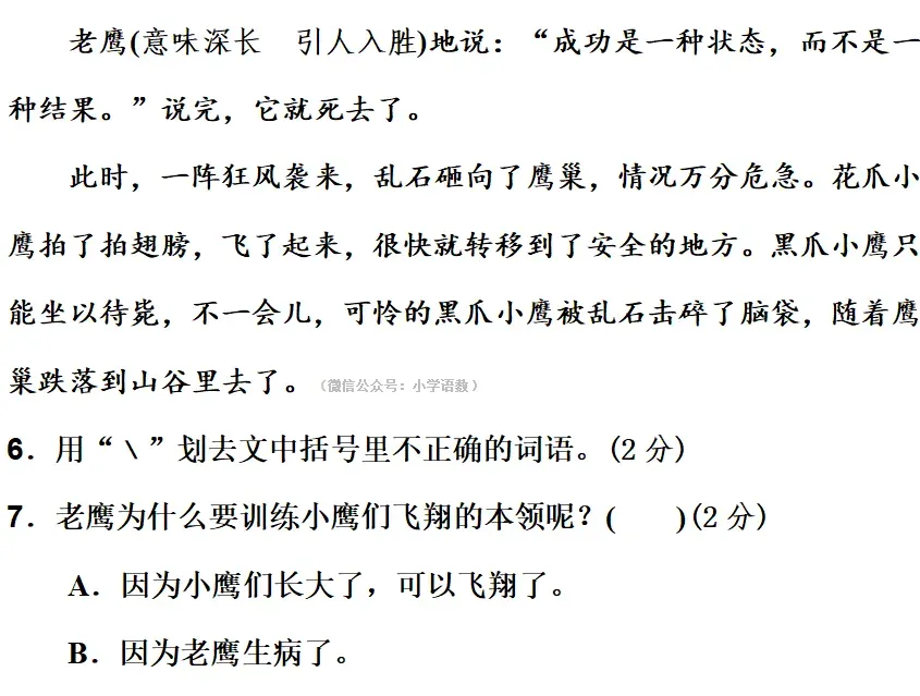 部编版1-6年级语文下册期末模拟试卷+小升初语文复习知识合集+小升初六年级毕业作文题及例文-第31张图片-四季读书网