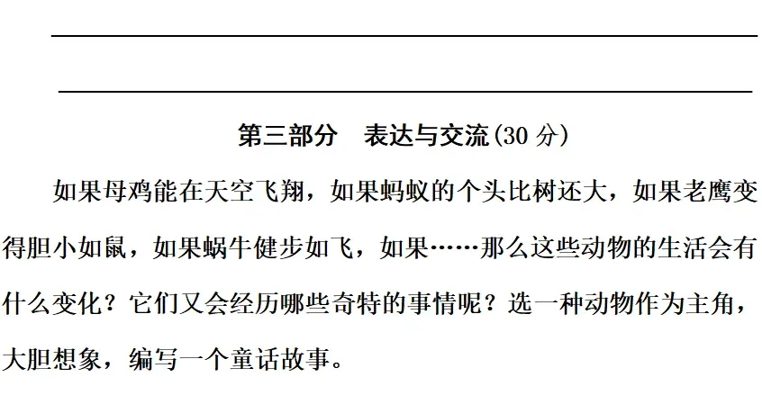 部编版1-6年级语文下册期末模拟试卷+小升初语文复习知识合集+小升初六年级毕业作文题及例文-第34张图片-四季读书网