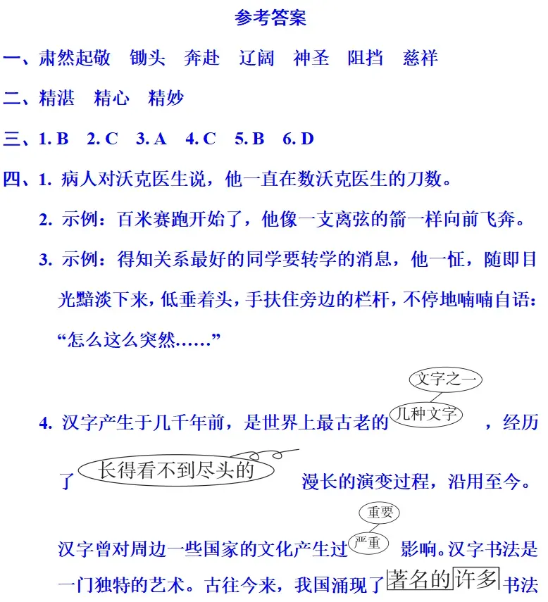 部编版1-6年级语文下册期末模拟试卷+小升初语文复习知识合集+小升初六年级毕业作文题及例文-第69张图片-四季读书网