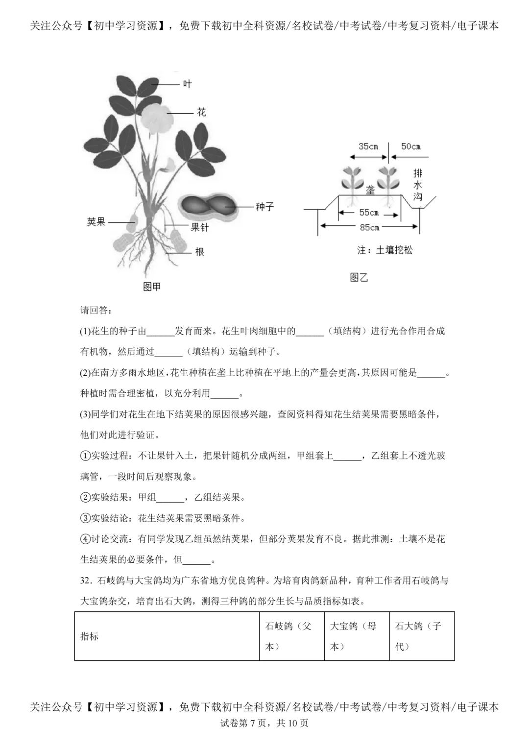 2025年广东省中考生物、地理真题试卷(含答案)-第9张图片-四季读书网