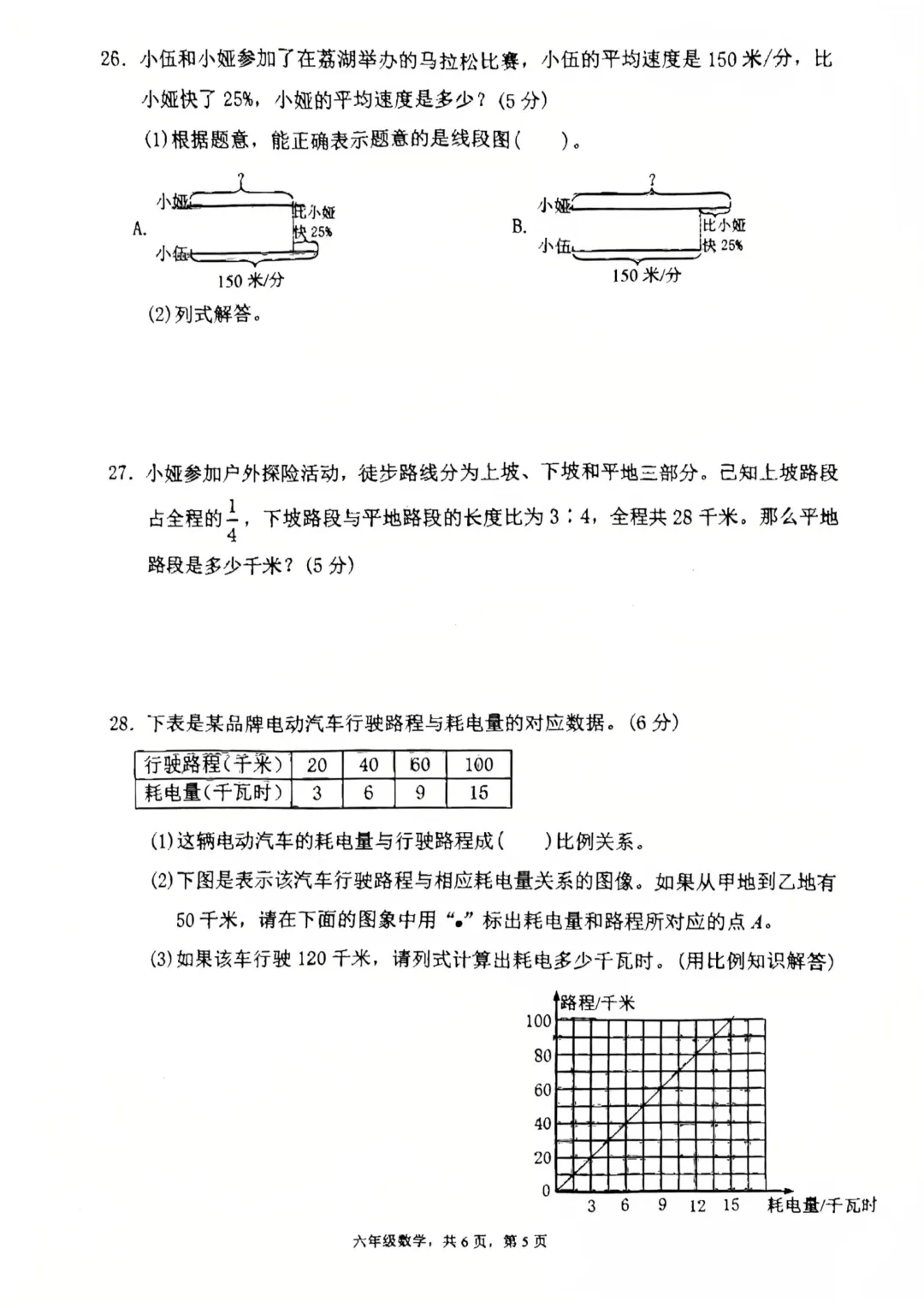 24-25学年增城区六下数学期末试卷(内含下载链接)-第5张图片-四季读书网 24-25学年增城区六下数学期末试卷(内含下载链接)-第5张图片-四季读书网
