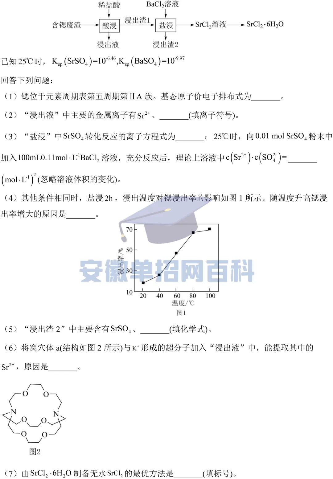 化学真题丨安徽2025年化学高考试卷及答案-第6张图片-四季读书网