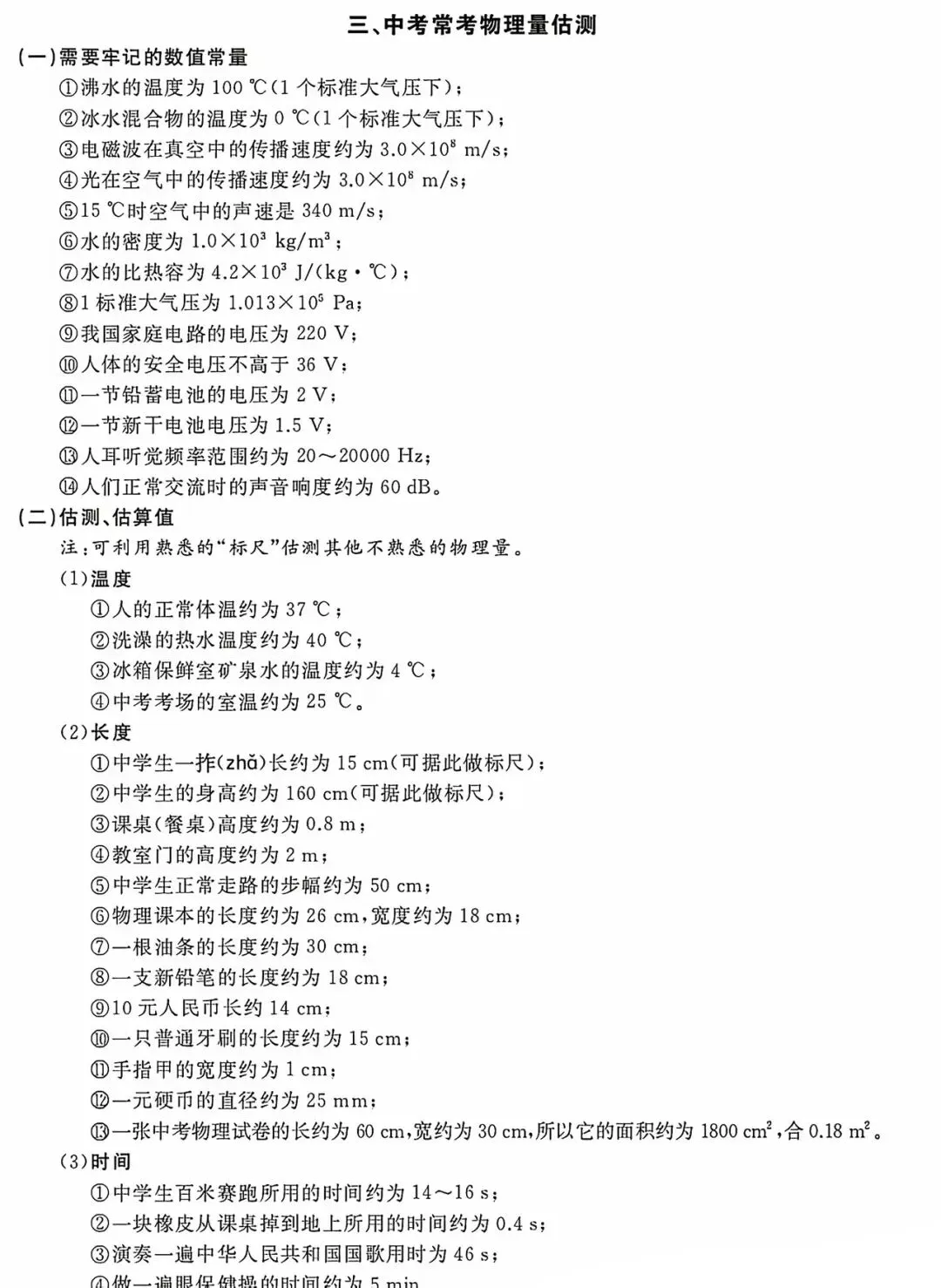 【考前必看】中考物理核心考点急救清单-第4张图片-四季读书网