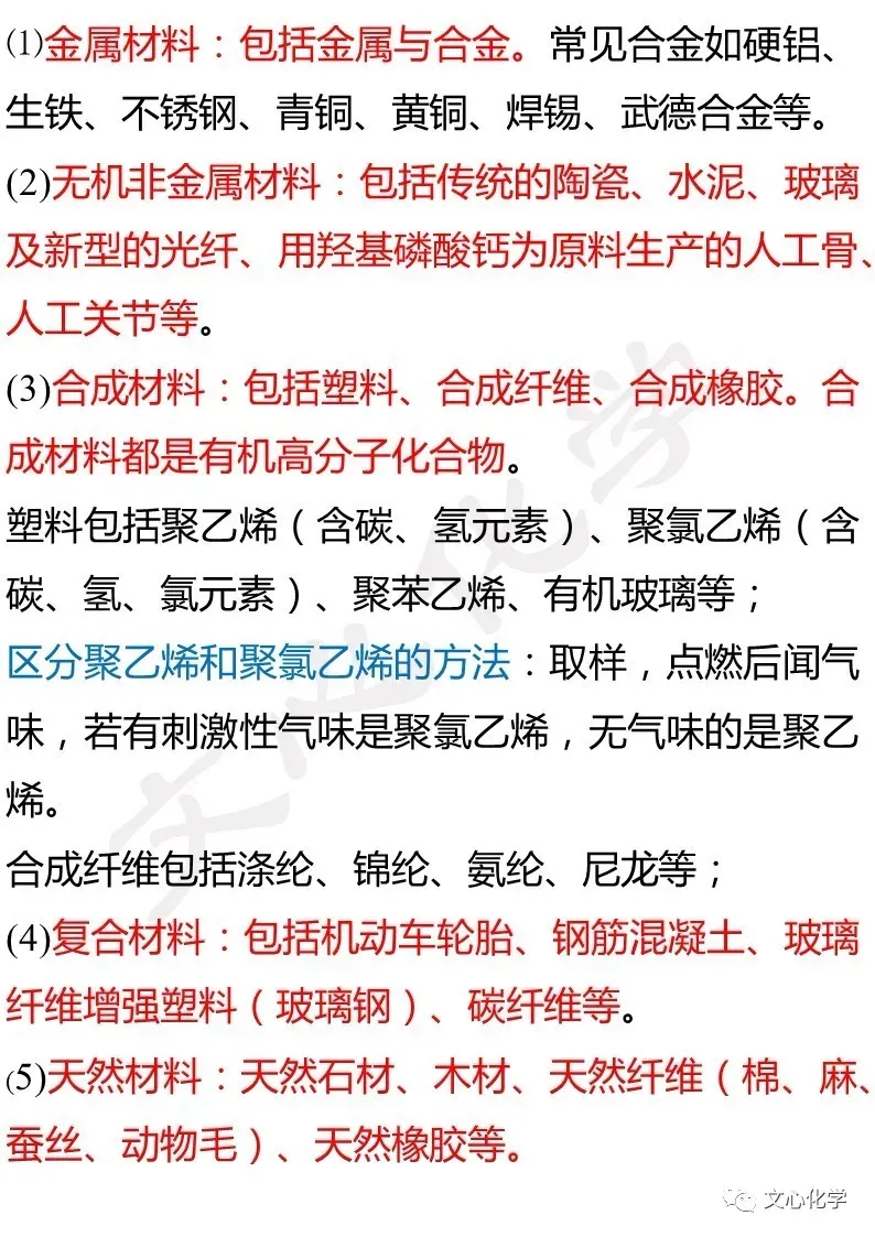 中考之“化学与人类健康、社会发展”相关考点完整综合,有用!-第6张图片-四季读书网