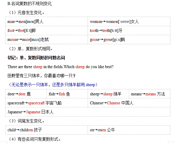 26版中考语法24讲----名词-第13张图片-四季读书网 26版中考语法24讲----名词-第13张图片-四季读书网