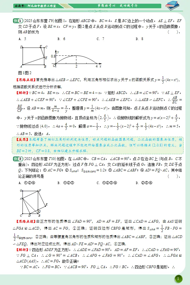 【中考数学】2025年山东东营中考数学压轴题解析-第1张图片-四季读书网 【中考数学】2025年山东东营中考数学压轴题解析-第1张图片-四季读书网