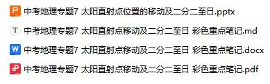 中考地理专题7 太阳直射点移动及二分二至日 彩色重点笔记-第3张图片-四季读书网 中考地理专题7 太阳直射点移动及二分二至日 彩色重点笔记-第3张图片-四季读书网