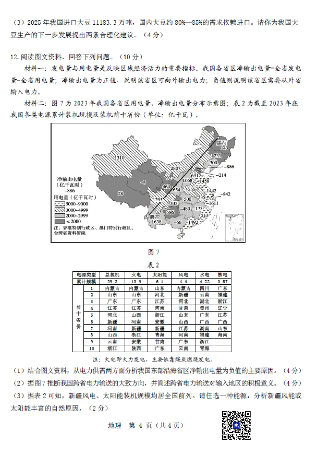 2026年5月包头市昆区中考二模地理试卷(含答案)-第6张图片-四季读书网