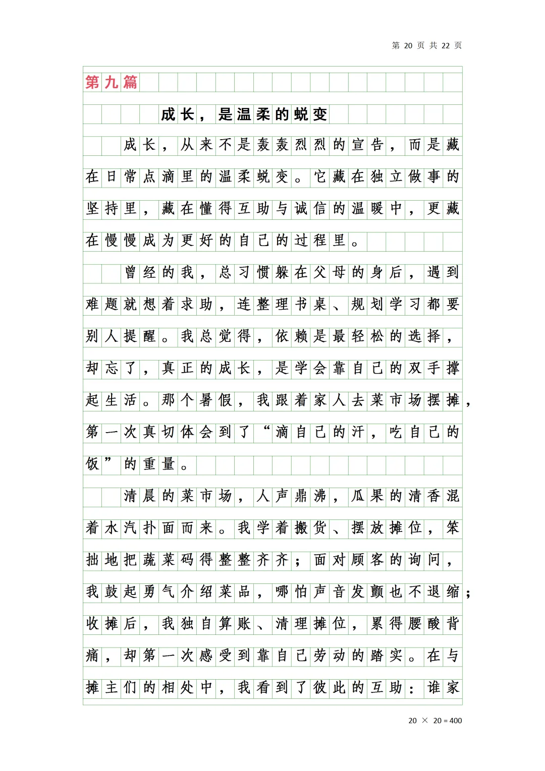 中考作文(文字予我心安)-第20张图片-四季读书网