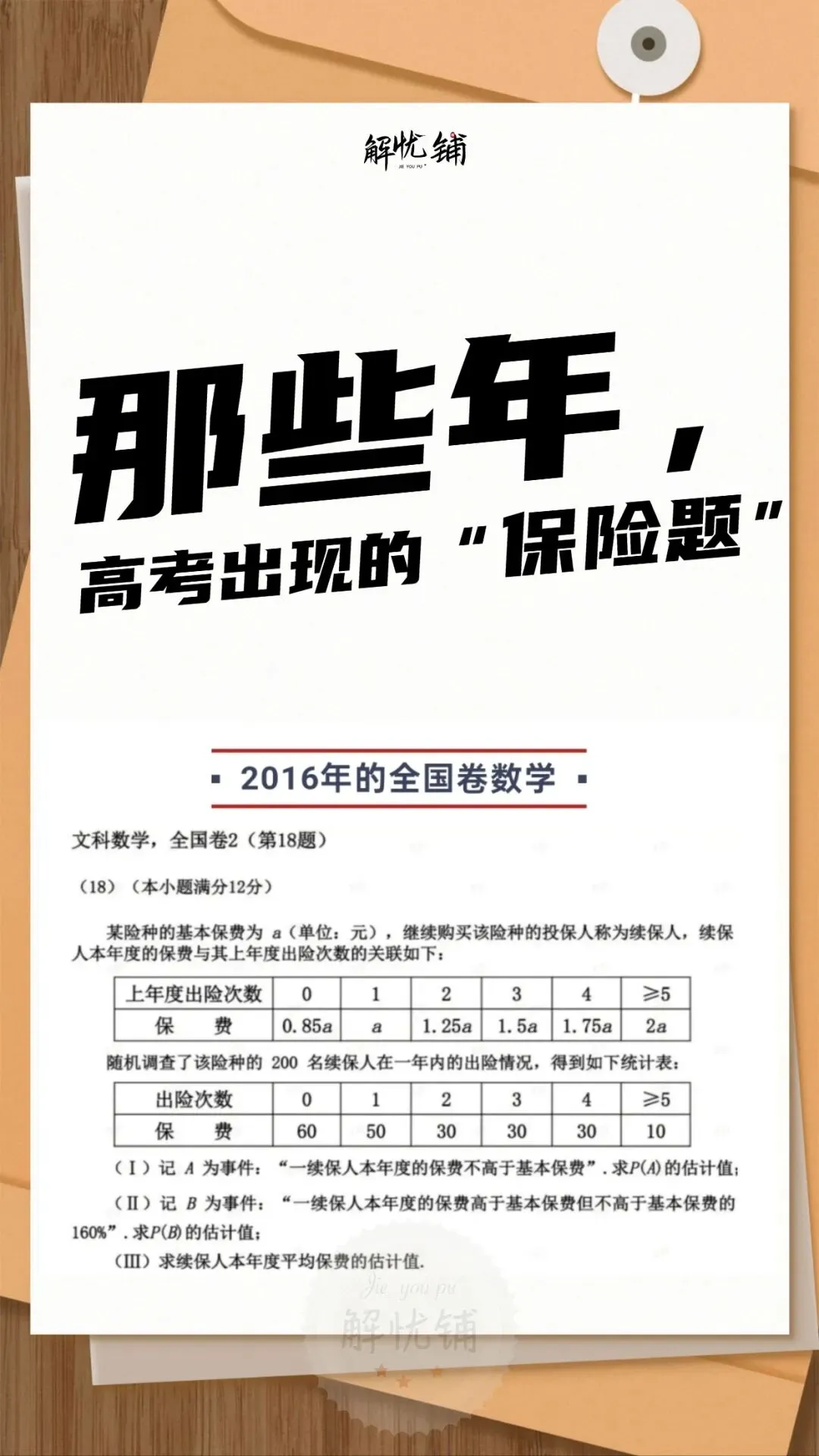 频频登上高考试卷|保险早已走进下一代的认知-第7张图片-四季读书网 频频登上高考试卷|保险早已走进下一代的认知-第7张图片-四季读书网