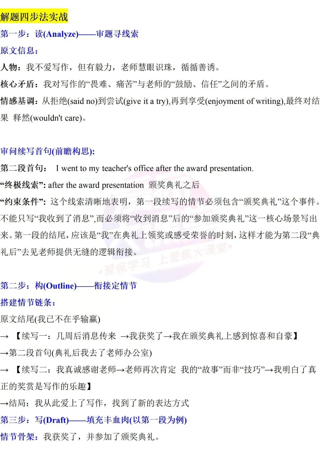 吃透真题!新课标Ⅰ卷读后续写六年考情精析+考前指导+真题再练-第52张图片-四季读书网 吃透真题!新课标Ⅰ卷读后续写六年考情精析+考前指导+真题再练-第52张图片-四季读书网