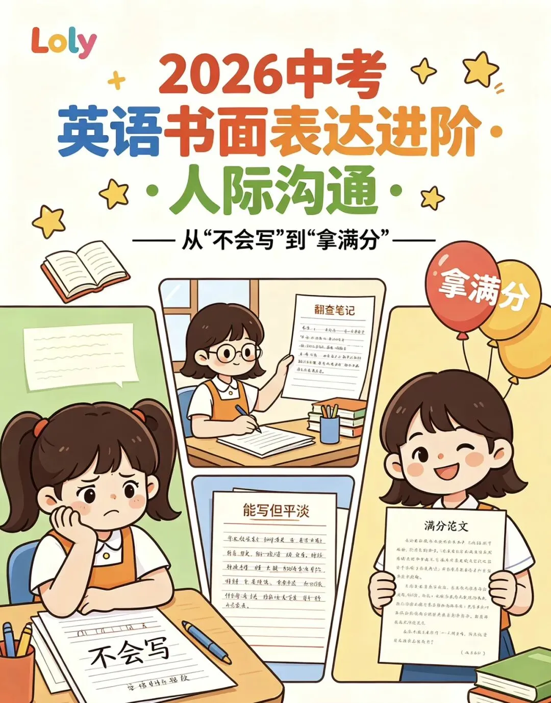 2026中考英语书面表达进阶话题:人际沟通 ,从”不会写”到”拿满分”-第1张图片-四季读书网 2026中考英语书面表达进阶话题:人际沟通 ,从”不会写”到”拿满分”-第1张图片-四季读书网