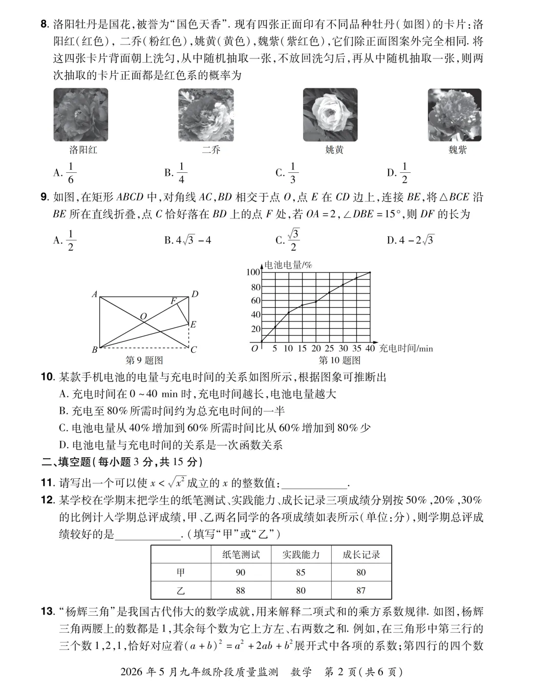 (中考模拟卷)2026年中原大联考中考模拟试卷及答案-第5张图片-四季读书网