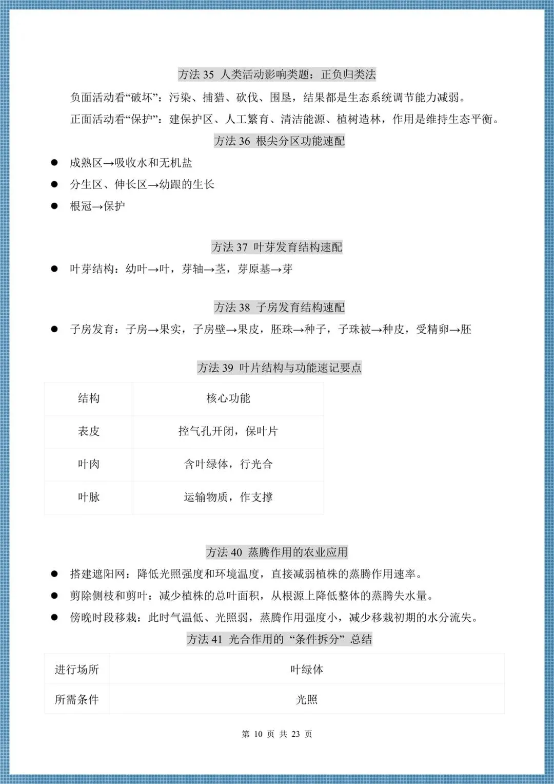 生地会考|2026中考生物必会方法汇总(86大方法)考前务必掌握,电子版可打印!-第10张图片-四季读书网