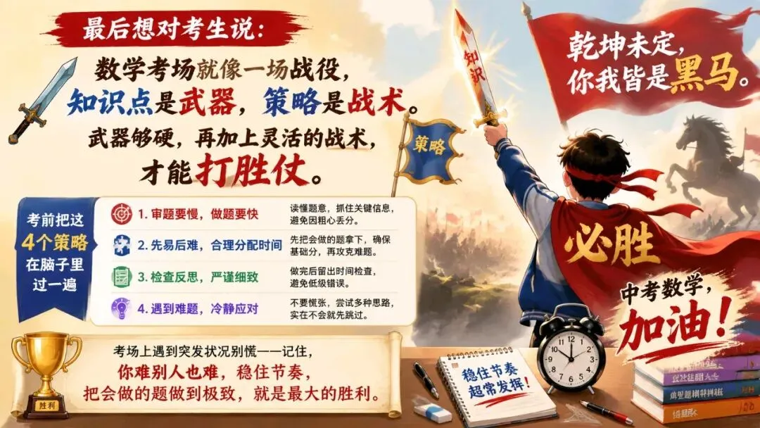 中考数学:从浏览全卷到分段得分,4步走稳赢-第3张图片-四季读书网 中考数学:从浏览全卷到分段得分,4步走稳赢-第3张图片-四季读书网
