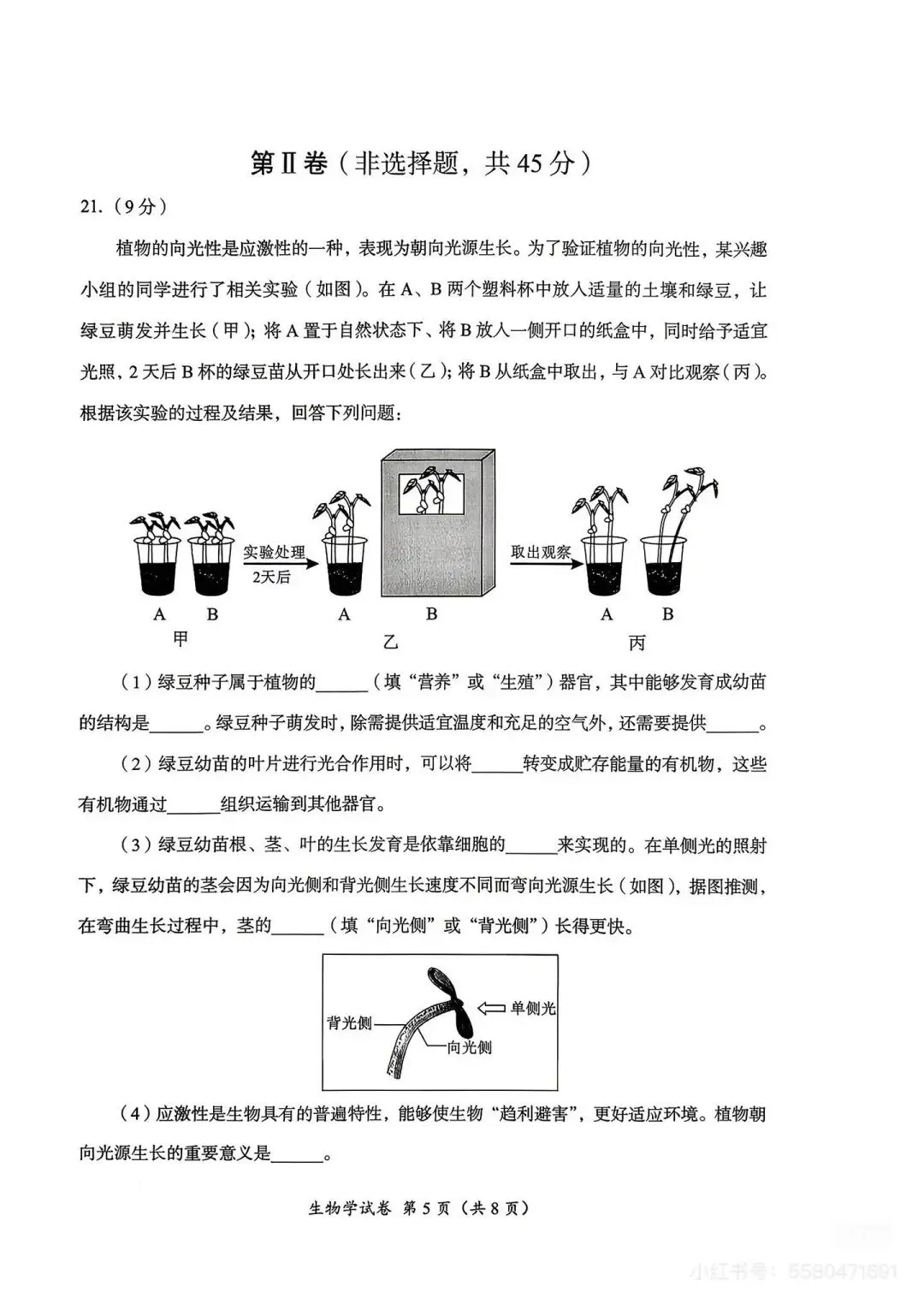 2026年成都市生物中考试卷-第5张图片-四季读书网