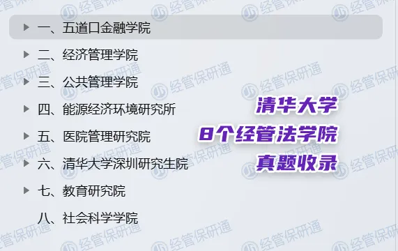 484道清华大学经管法保研真题!涵盖五道口、经管、公管、社科院、深研院等8院!-第3张图片-四季读书网