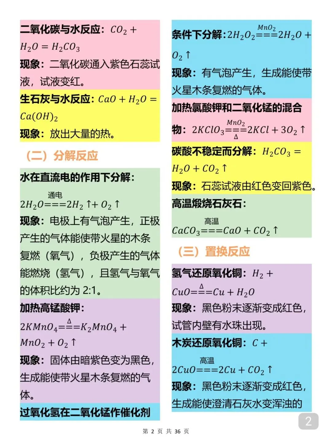 中考化学考前必备知识点笔记-第2张图片-四季读书网