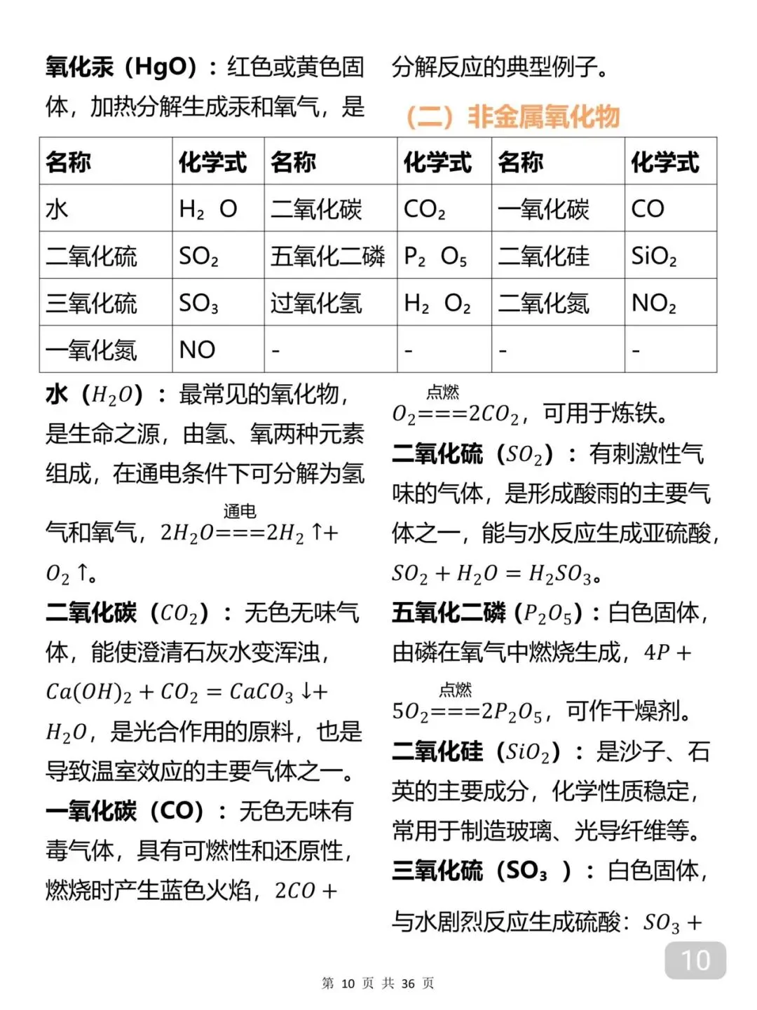 中考化学考前必备知识点笔记-第10张图片-四季读书网