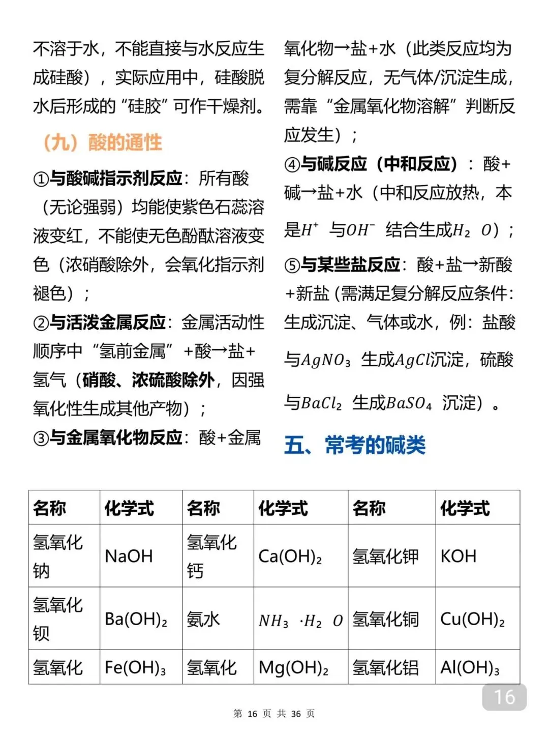 中考化学考前必备知识点笔记-第16张图片-四季读书网
