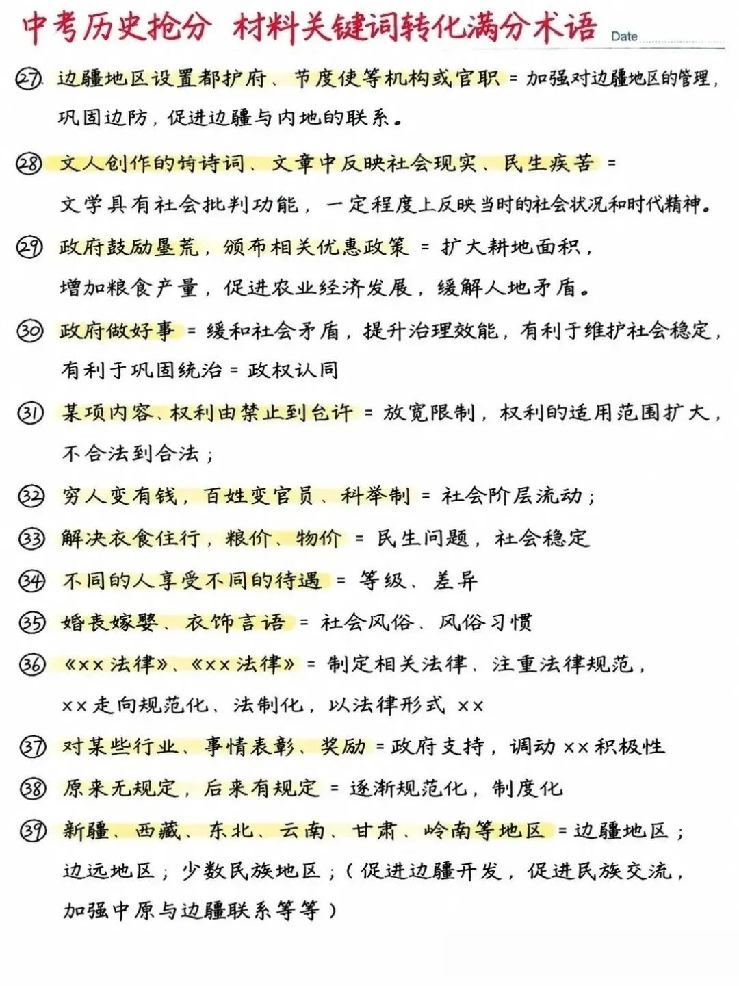 中考历史满分答题话术-第3张图片-四季读书网