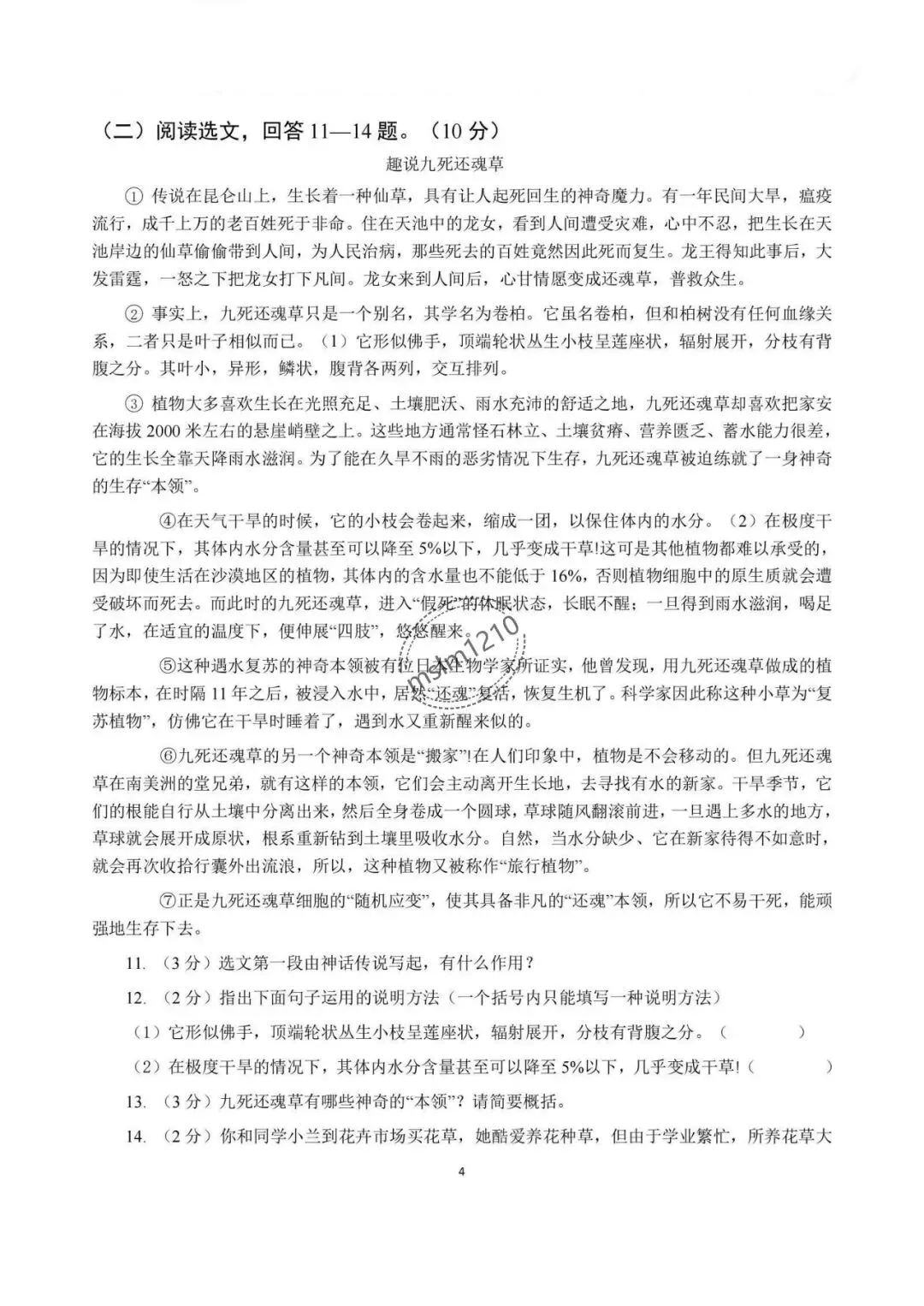 2026年哈尔滨市南岗区中考语文最后一押试题及答案-第5张图片-四季读书网