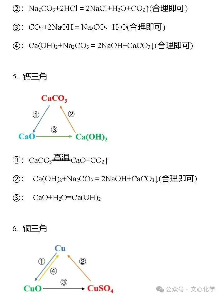中考化学常考的13个“三角”转化关系,你都掌握了吗?-第3张图片-四季读书网