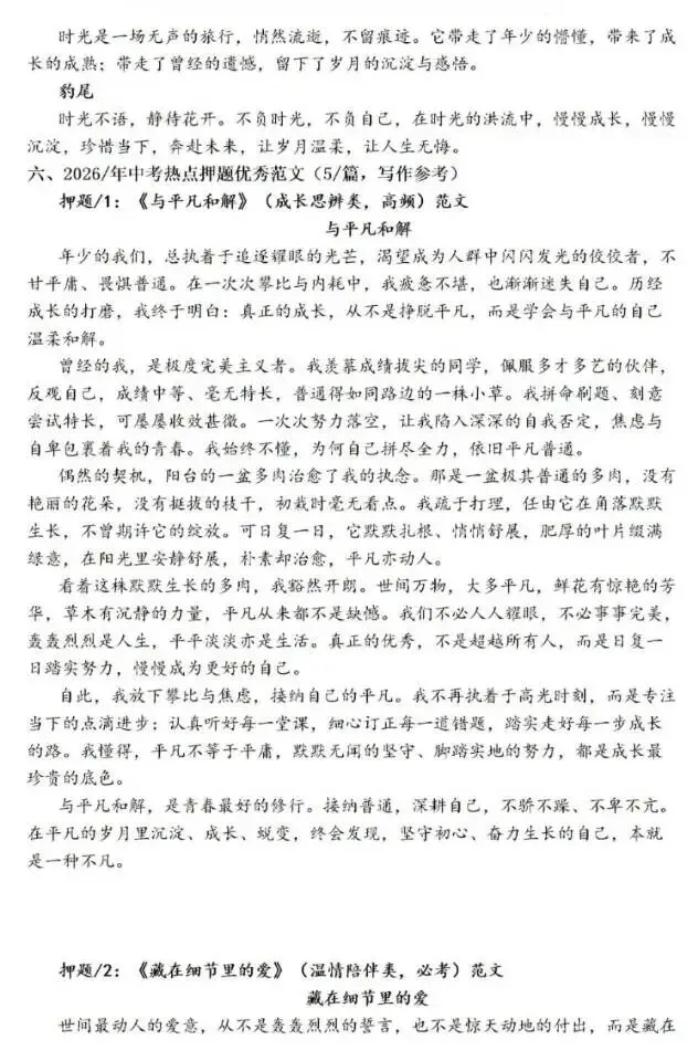 2026年中考语文作文考前强化指导-第6张图片-四季读书网