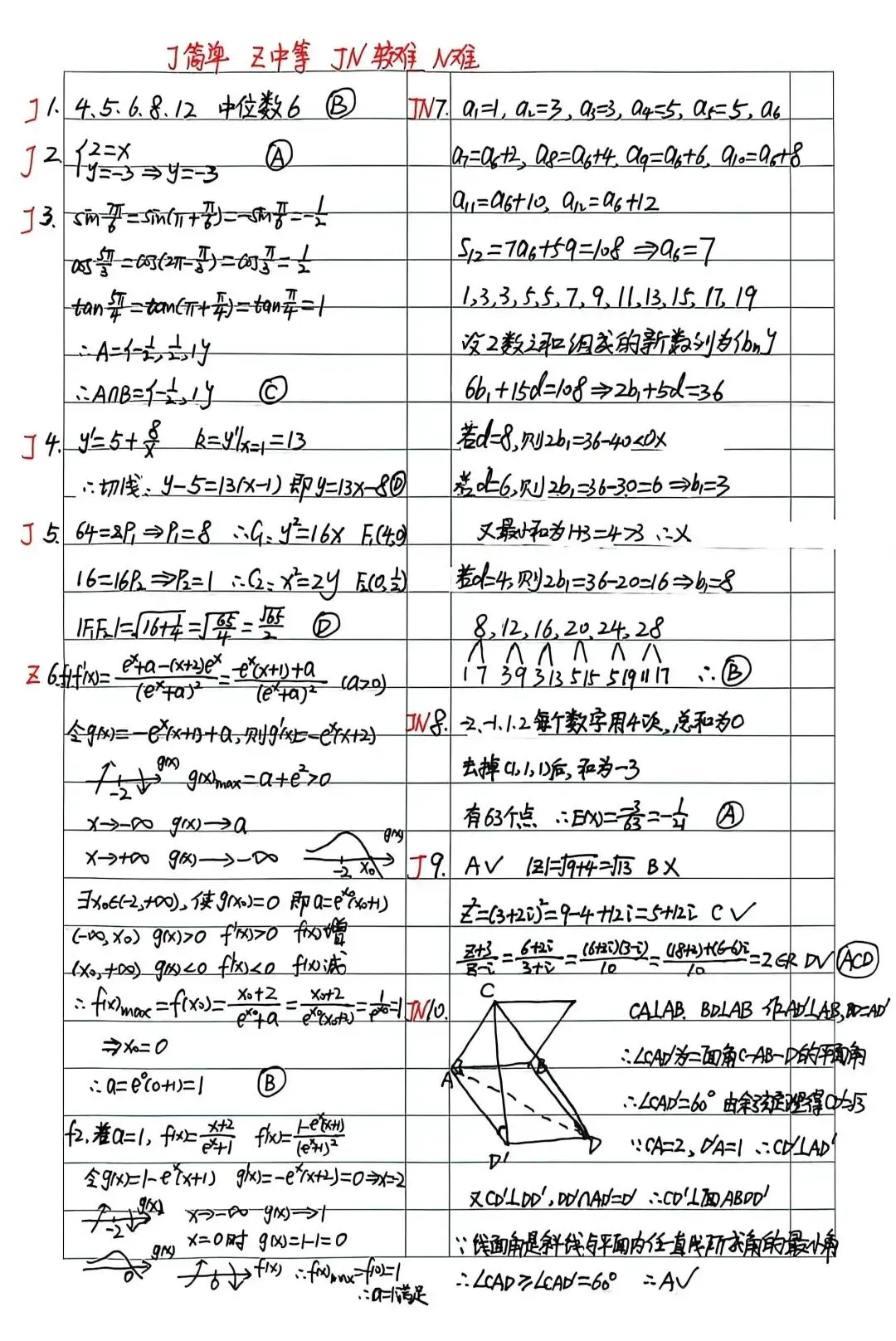 2026 高考数学试卷一卷真题新高考I卷及答案详解-第19张图片-四季读书网