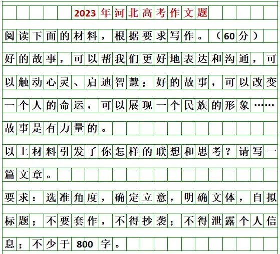 2026 河北高考作文题出炉!附历年真题汇总-第1张图片-四季读书网