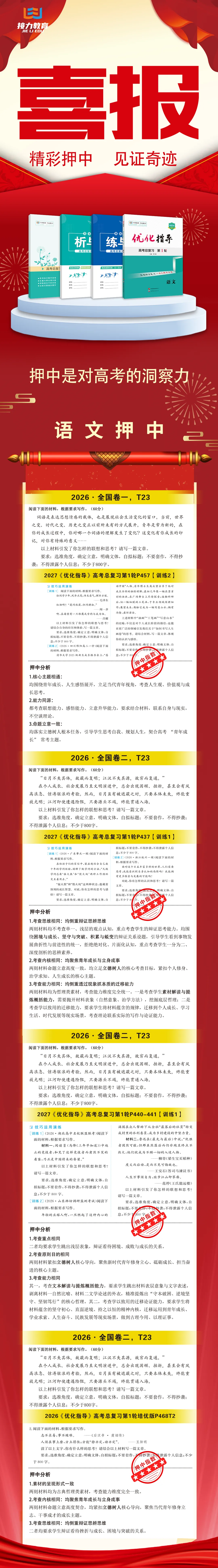 喜报|《优化指导》精彩押中2026高考真题-第1张图片-四季读书网