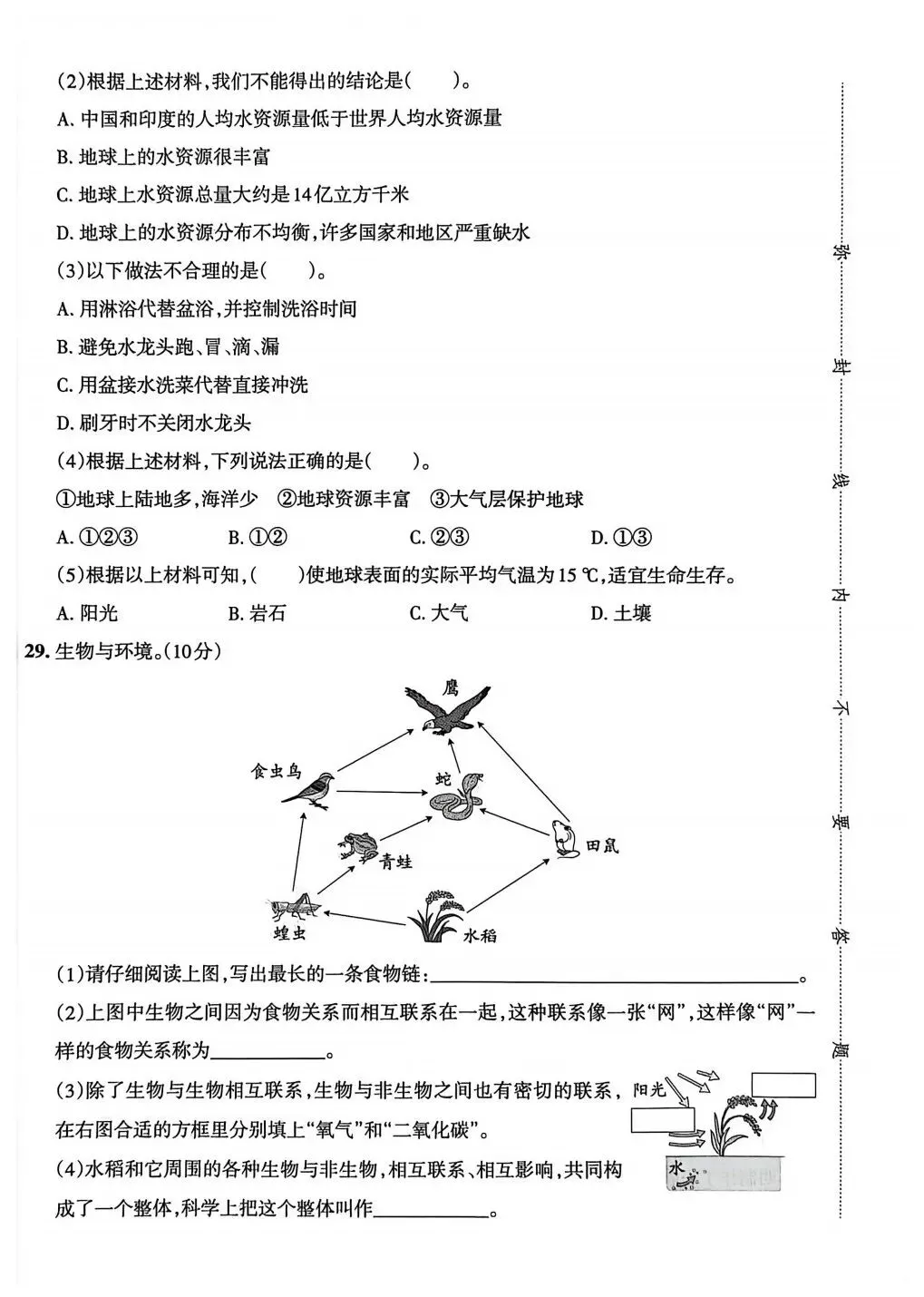 26春5下教科版科学|《期末真题卷》5套PDF-第12张图片-四季读书网