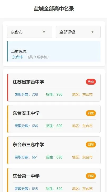 盐城中考志愿辅助器,填志愿前必用工具.-第2张图片-四季读书网