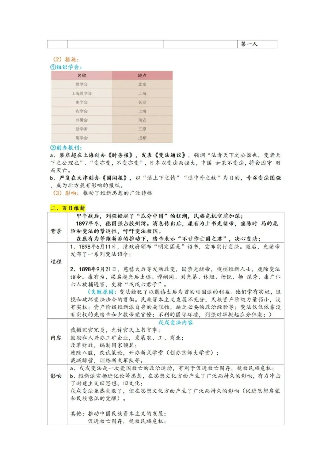 上海中考历史  知识点讲义-第10张图片-四季读书网