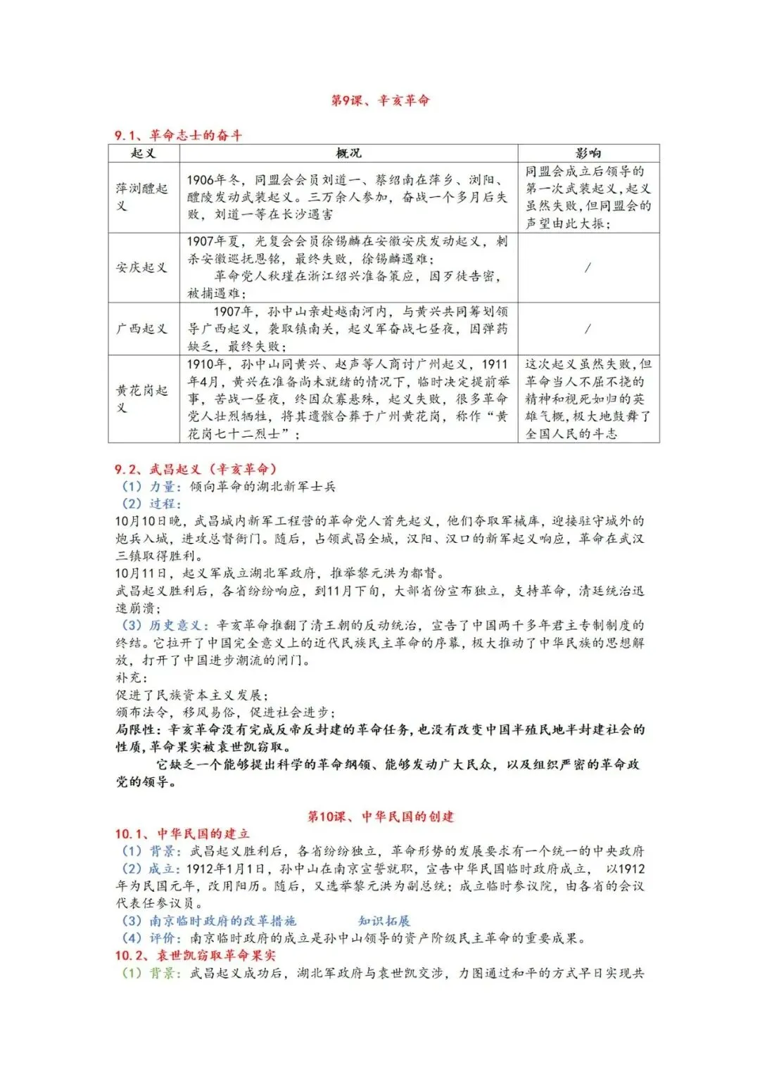上海中考历史  知识点讲义-第13张图片-四季读书网
