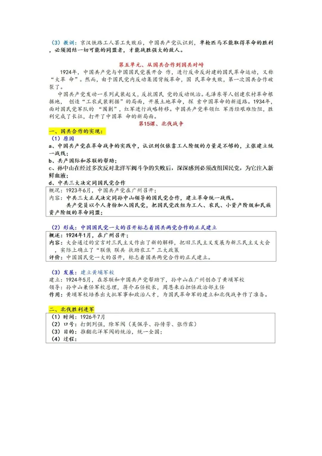 上海中考历史  知识点讲义-第18张图片-四季读书网