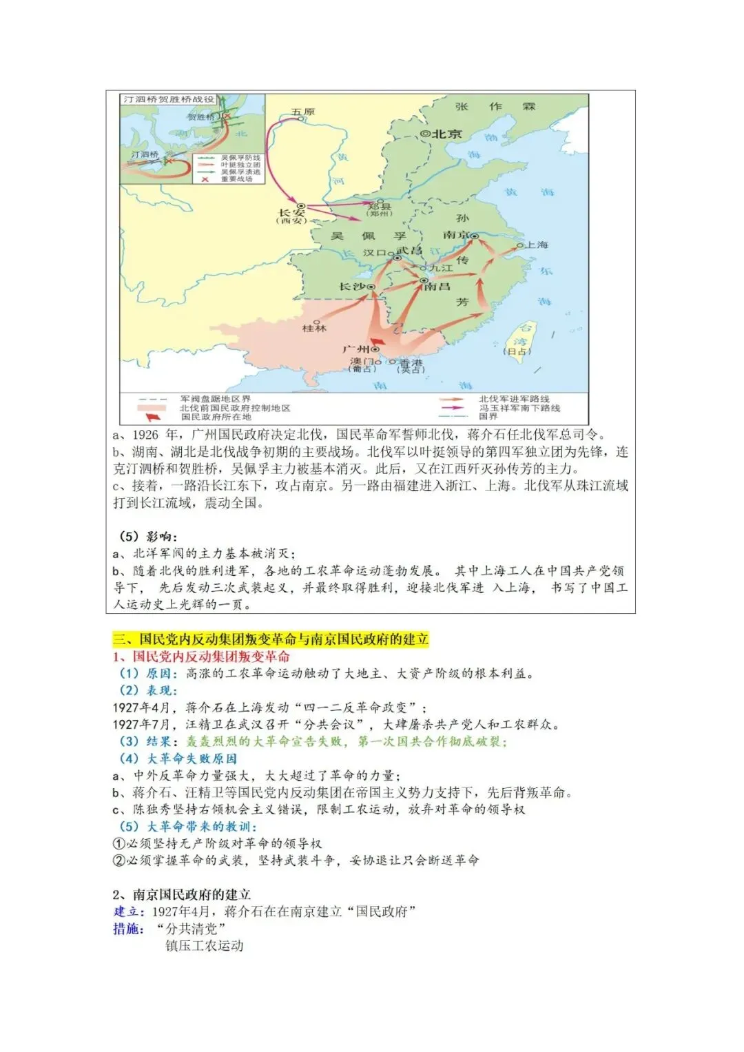 上海中考历史  知识点讲义-第19张图片-四季读书网