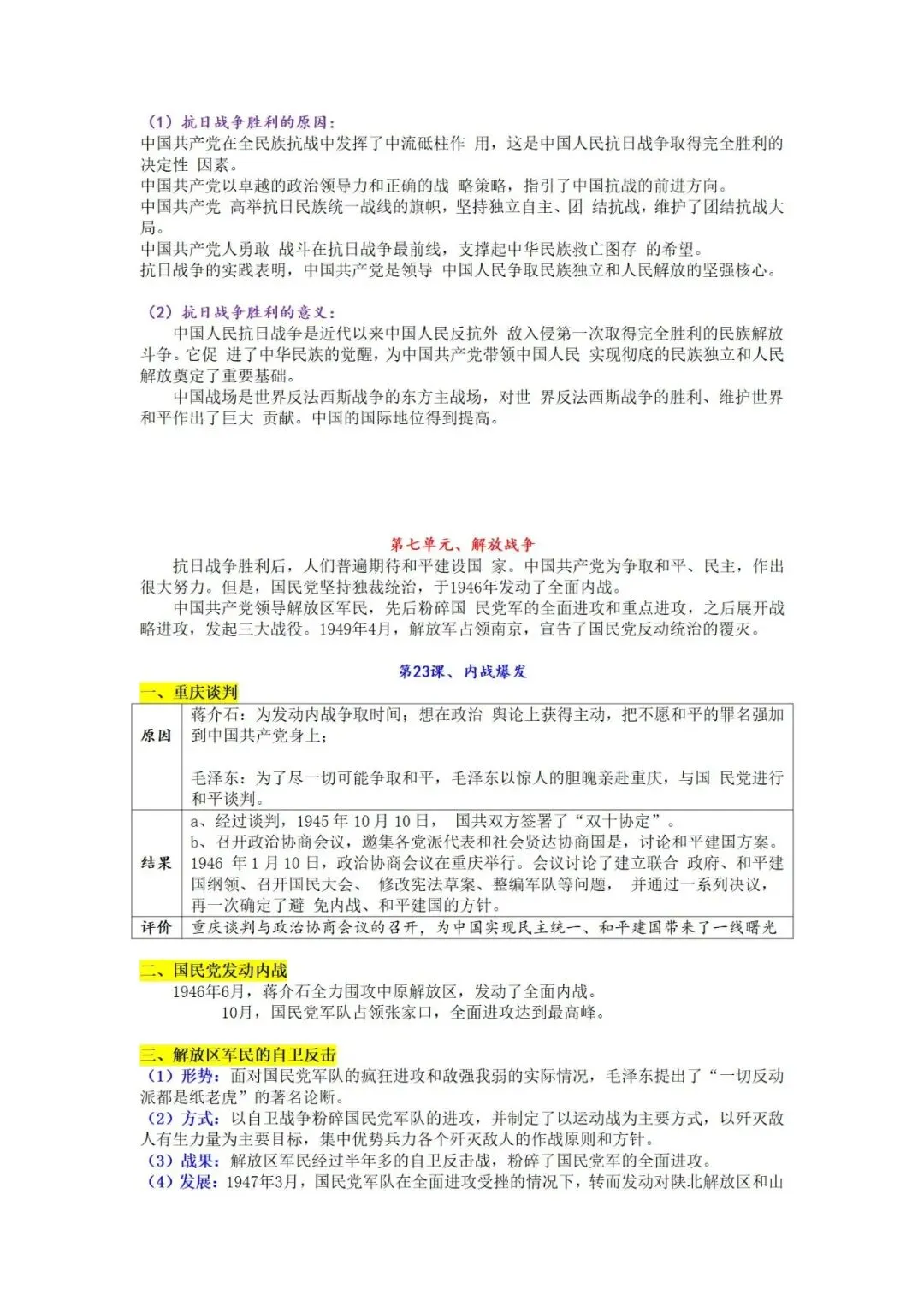 上海中考历史  知识点讲义-第27张图片-四季读书网